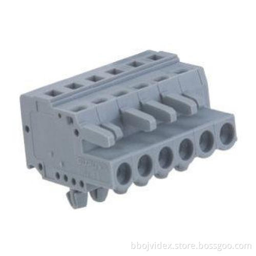 PCB Female 300V 16A 15A MCS Connector With Snap-in Mounting